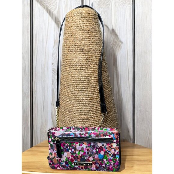 Betsey Johnson Xomaddy Crossbody Cellphone Wallet With Chain Strap - Picture 3 of 7